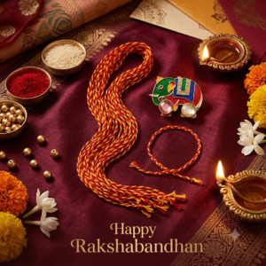 Hand Crafted Raksha Sutra (Red Yellow Thread)