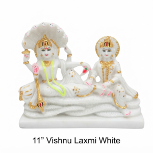 11 Inch Vishnu Laxmi White