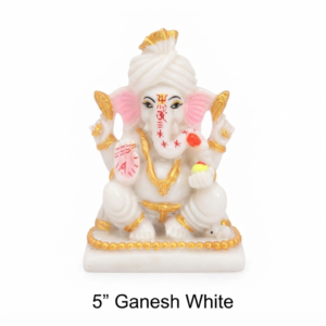 5 Inch Ganesh White